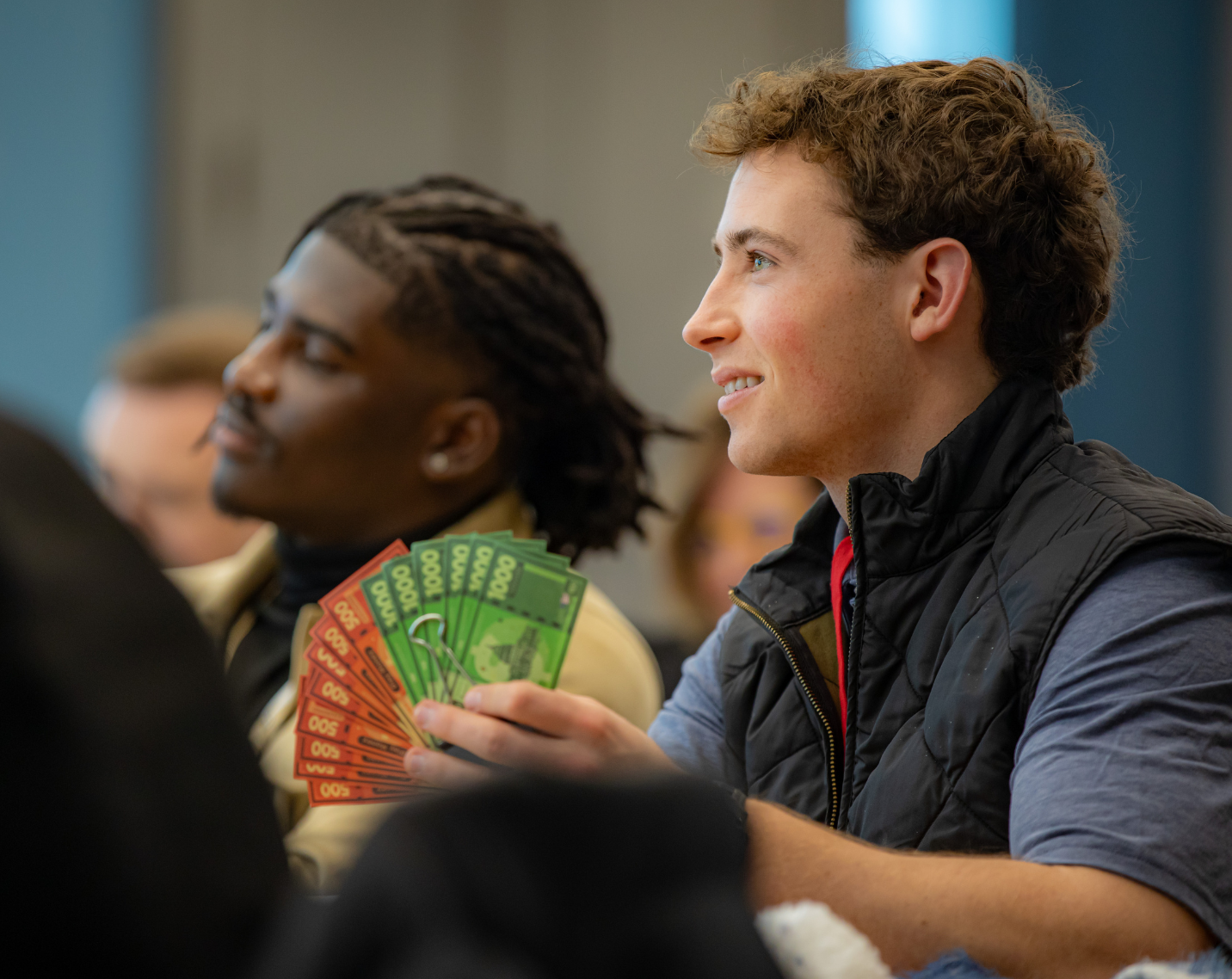 Students acted as “investors” in a Shark Tank-style pitch featuring Collegiate Hospitality concepts 